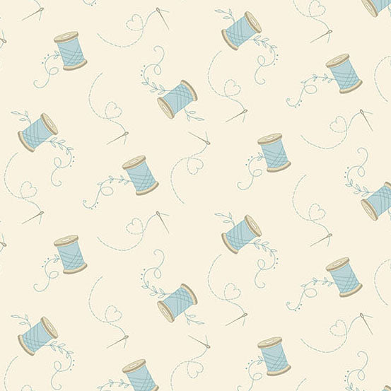 Laundry Basket Fabric - Sewing Bird- by Edyta Sitar