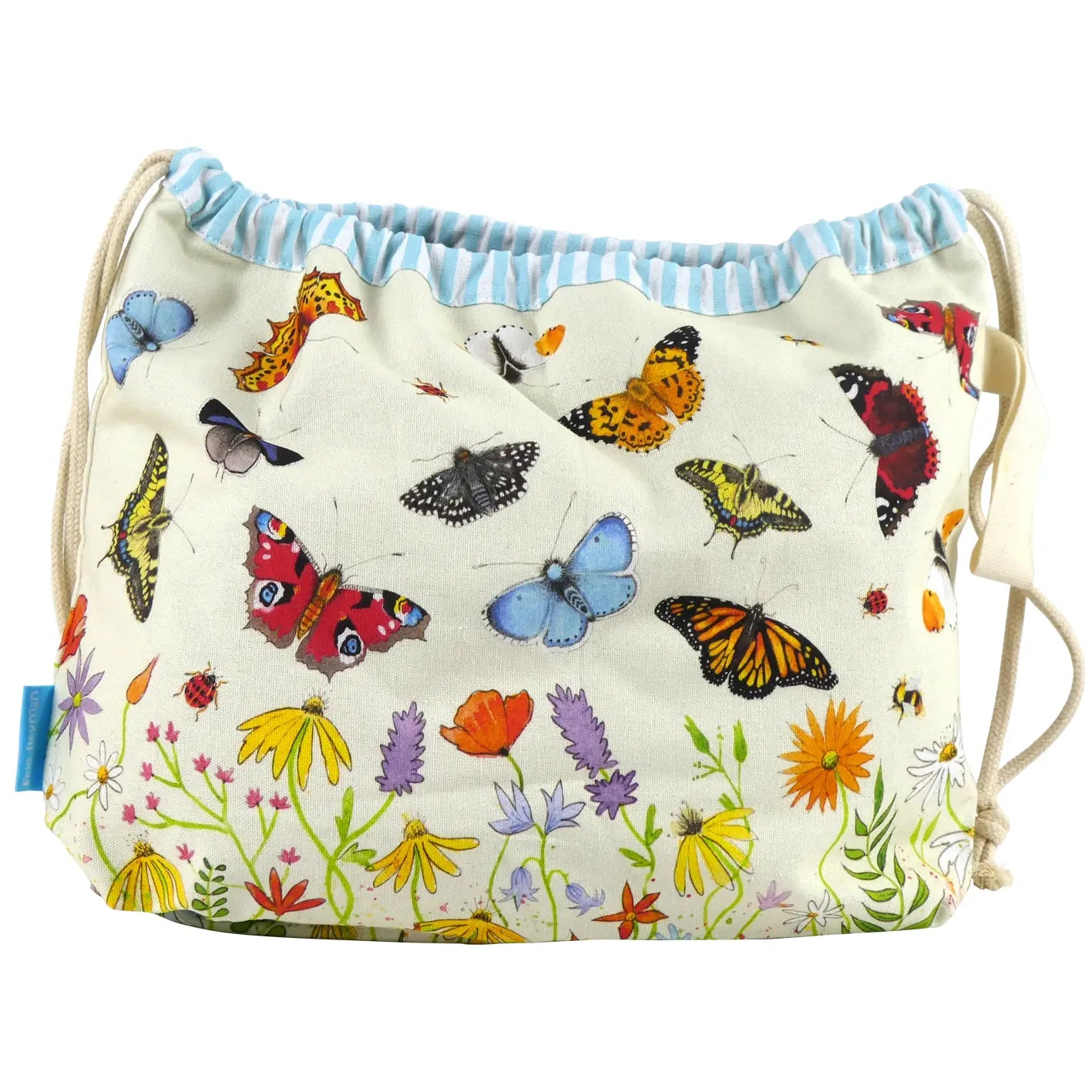 Emma Ball Drawstring Bag „Sheep In Sweaters“, 39 Cm X 31 Cm | Baumwolltasche Mit Kordelzug Und Schaf-Motiv